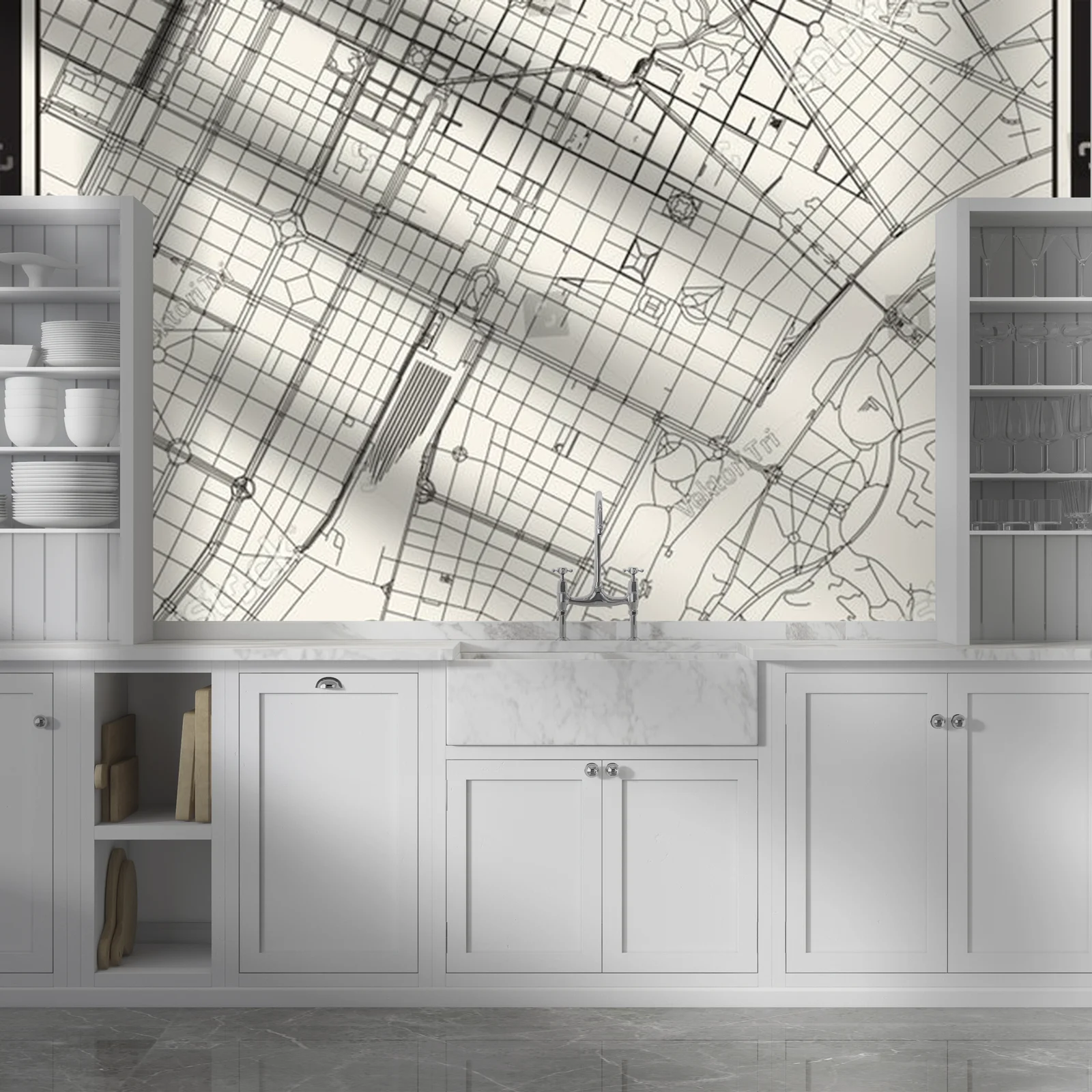 Klasyczna mapa ulic Turin w eleganckiej oprawie