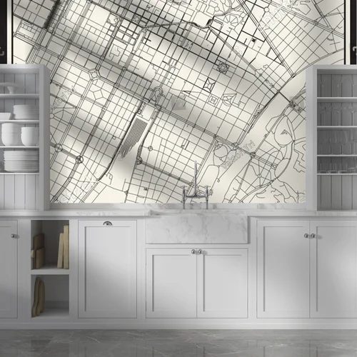 Klasyczna mapa ulic Turin w eleganckiej oprawie