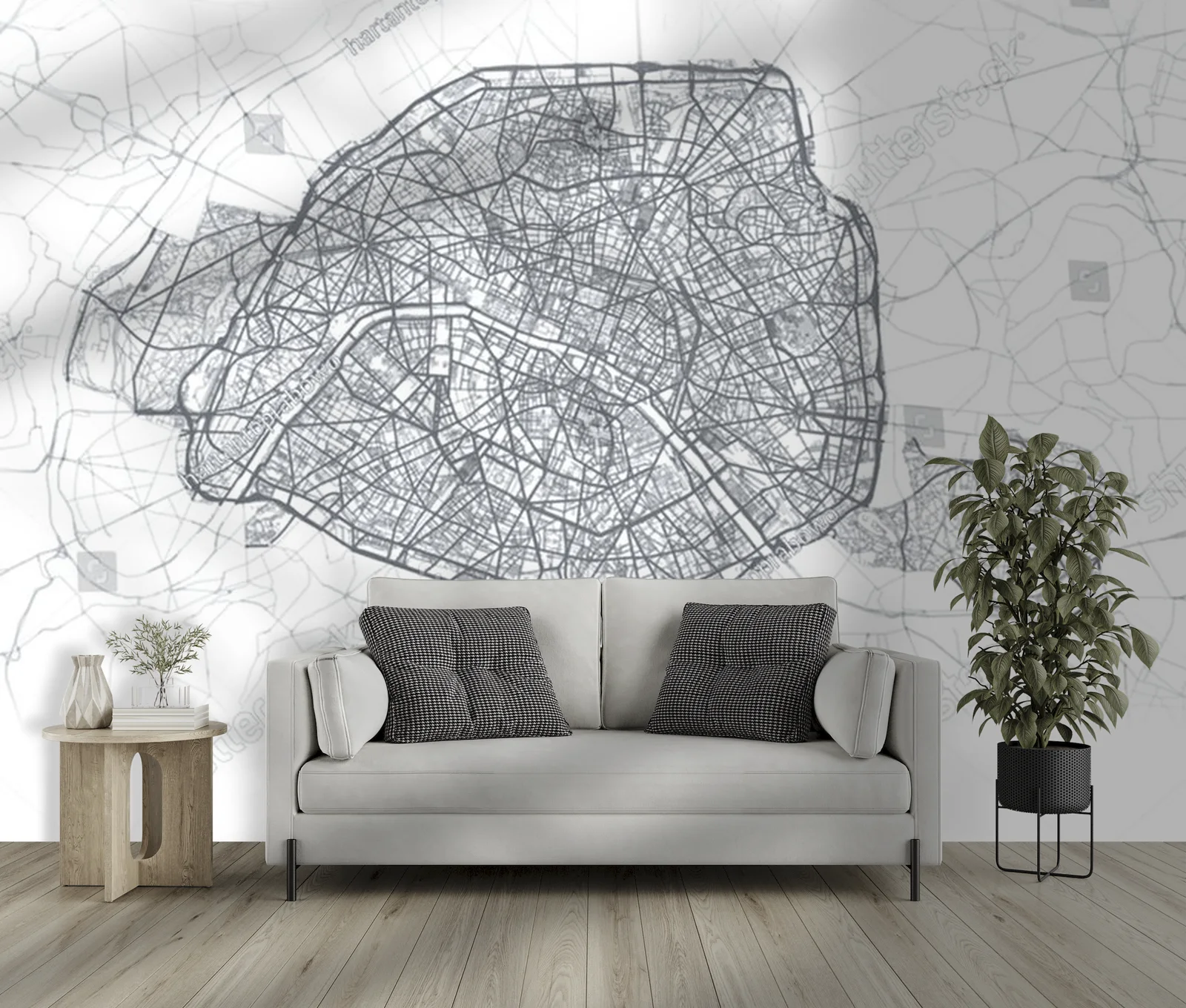 Niezwykła mapa Paryża w minimalistycznym stylu
