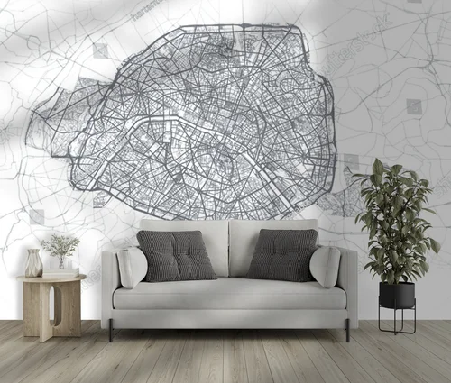 Niezwykła mapa Paryża w minimalistycznym stylu