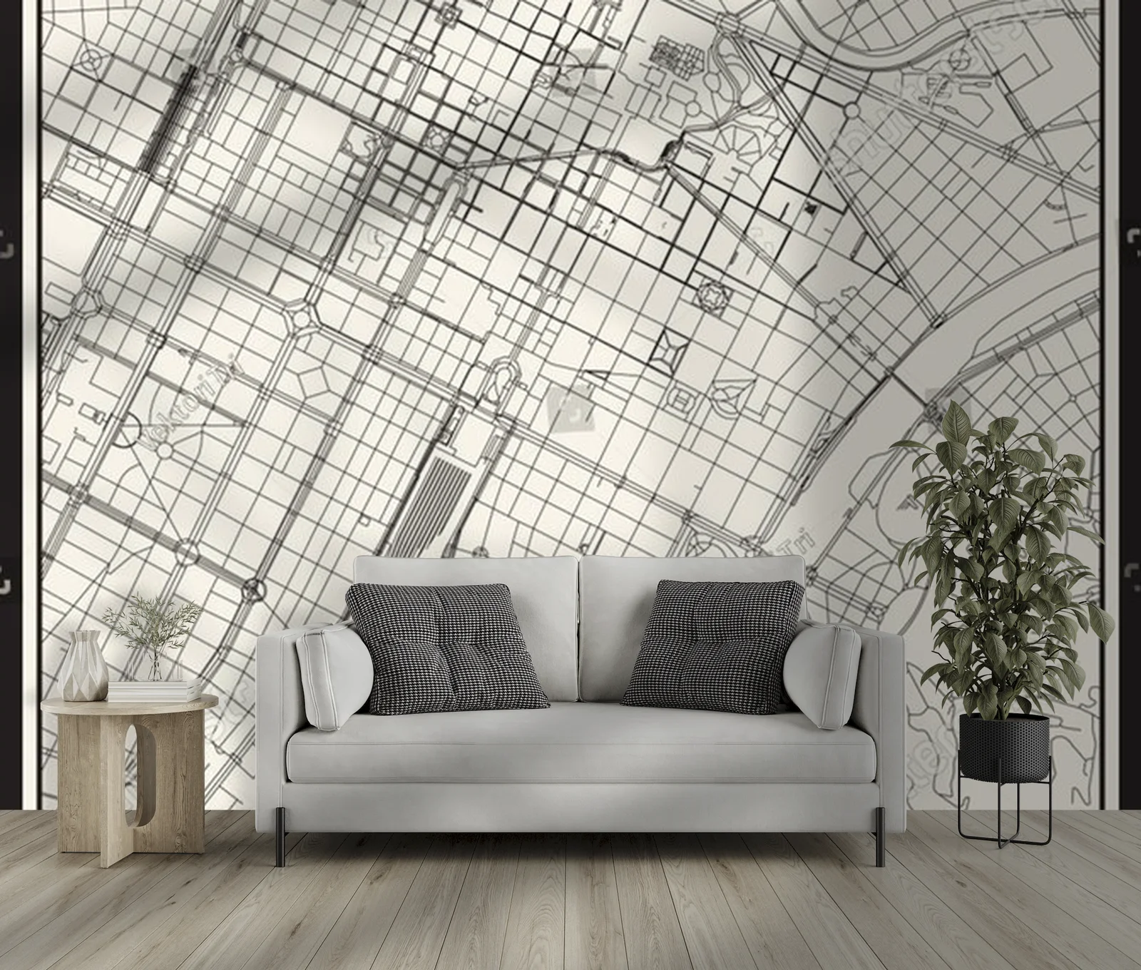 Klasyczna mapa ulic Turin w eleganckiej oprawie
