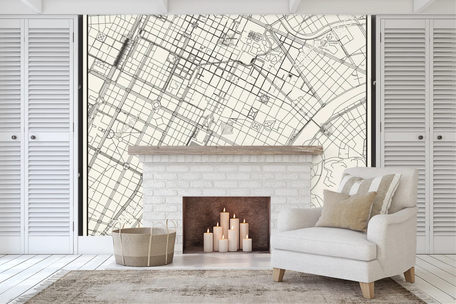 Klasyczna mapa ulic Turin w eleganckiej oprawie