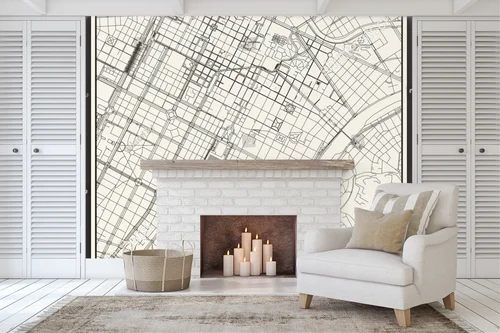 Klasyczna mapa ulic Turin w eleganckiej oprawie