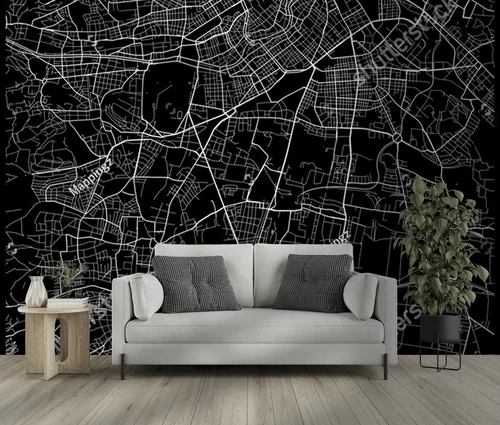 Elegancka mapa Meidlingu w monochromatycznych tonach