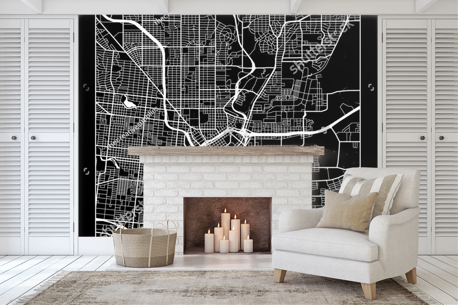 Czarująca mapa San Antonio w eleganckiej tonacji