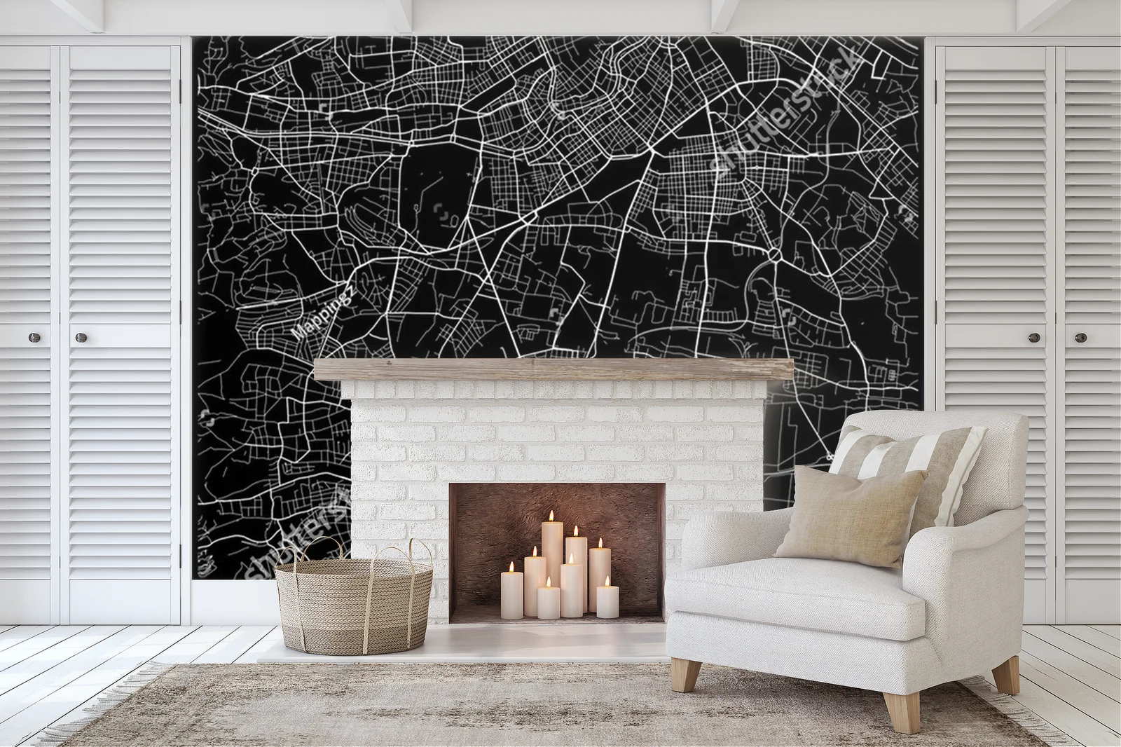 Elegancka mapa Meidlingu w monochromatycznych tonach