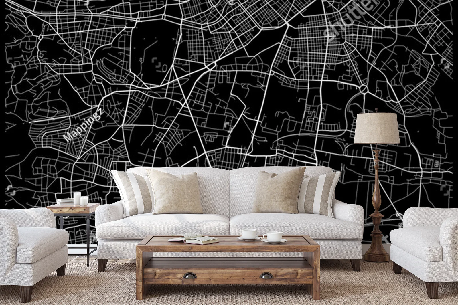 Elegancka mapa Meidlingu w monochromatycznych tonach