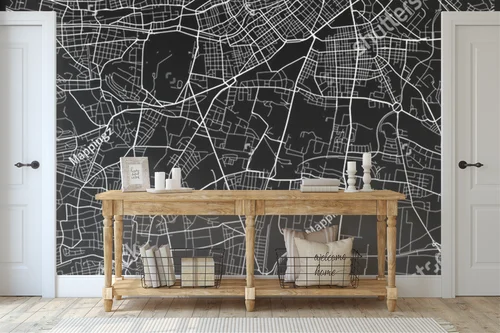 Elegancka mapa Meidlingu w monochromatycznych tonach