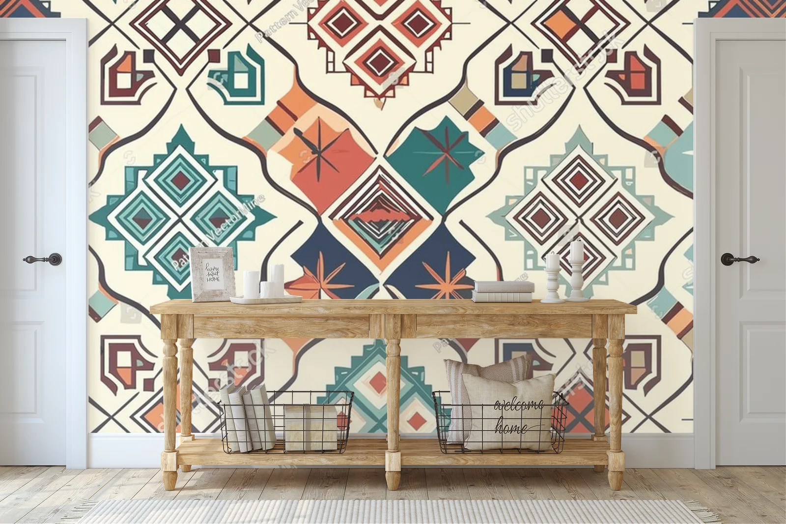 Geometryczne dzieła w pastelowych barwach
