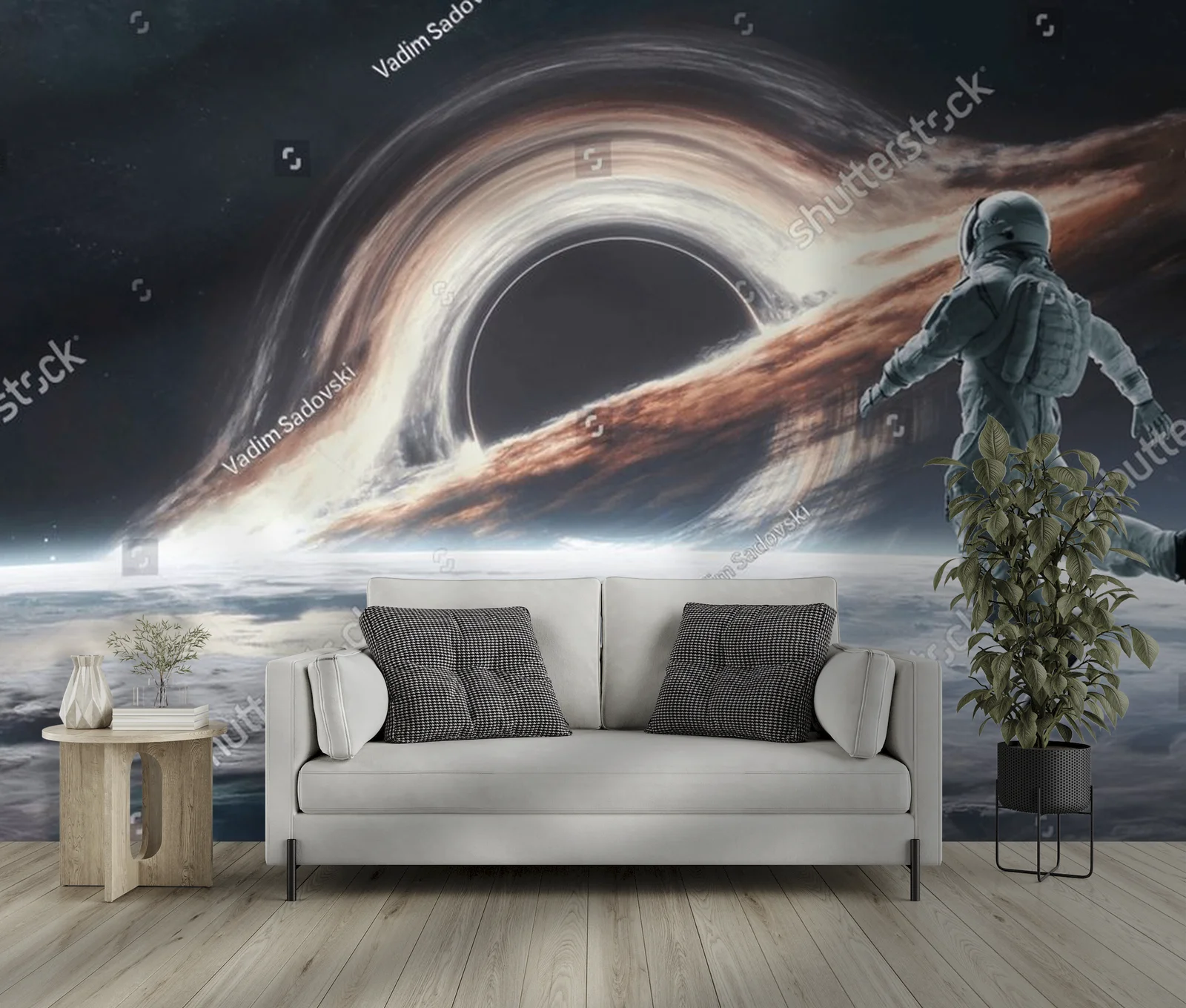 Odkrywczy astronauta w otchłani kosmosu
