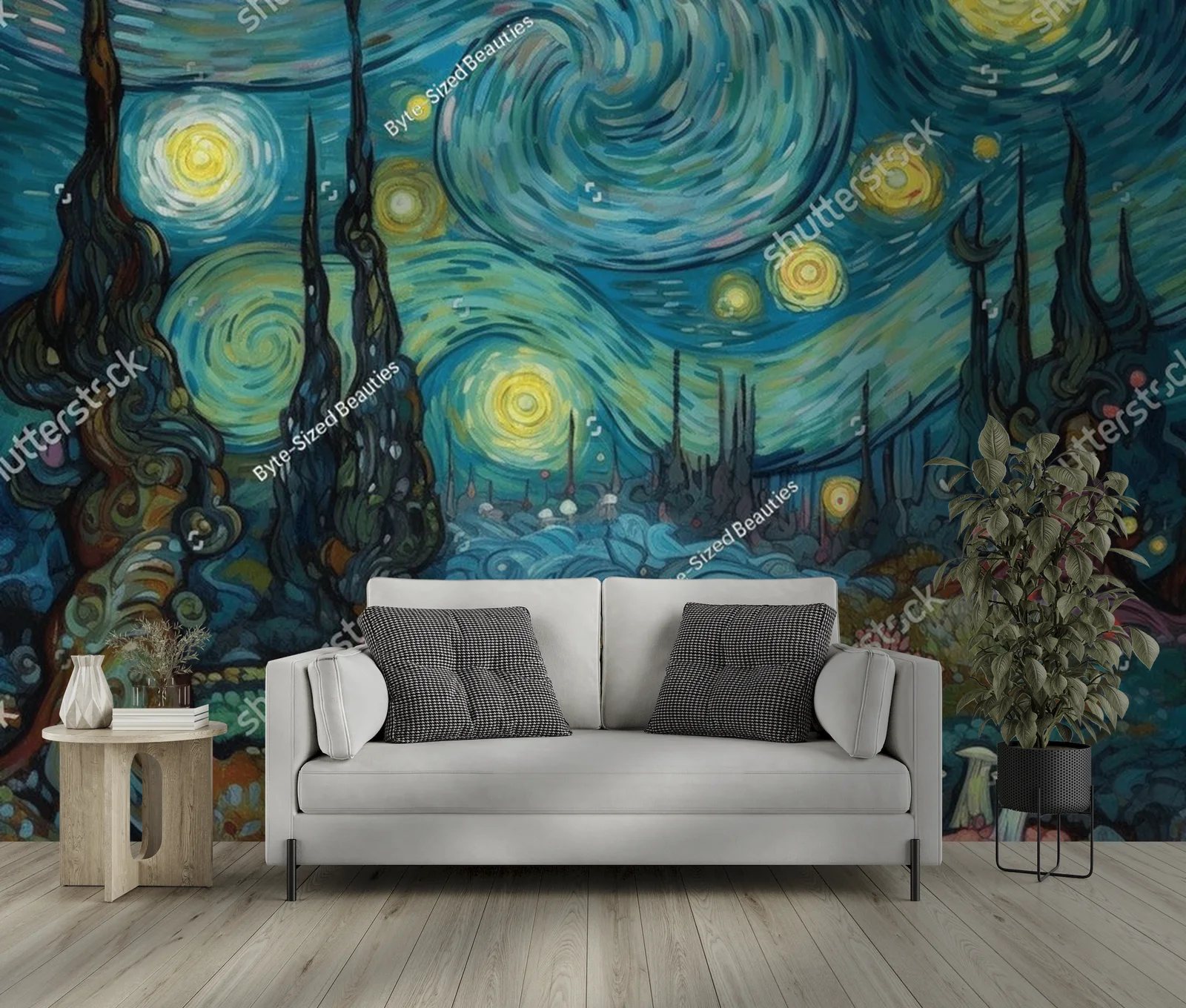 Magiczny las w świetle księżyca