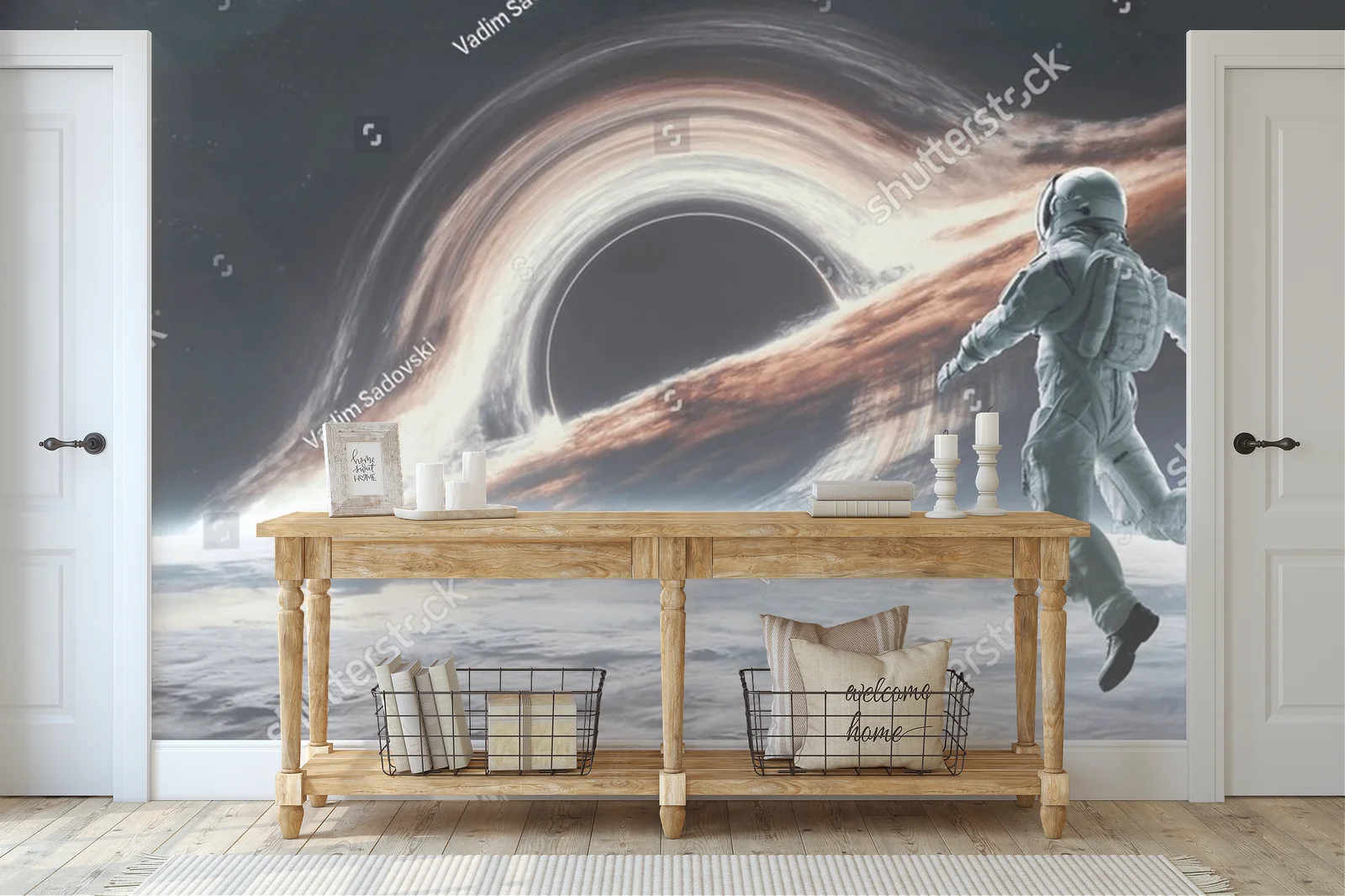 Odkrywczy astronauta w otchłani kosmosu