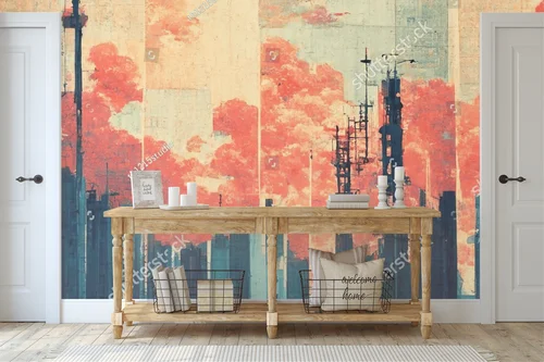 Fascynujący widok starożytnej architektury w pastelach