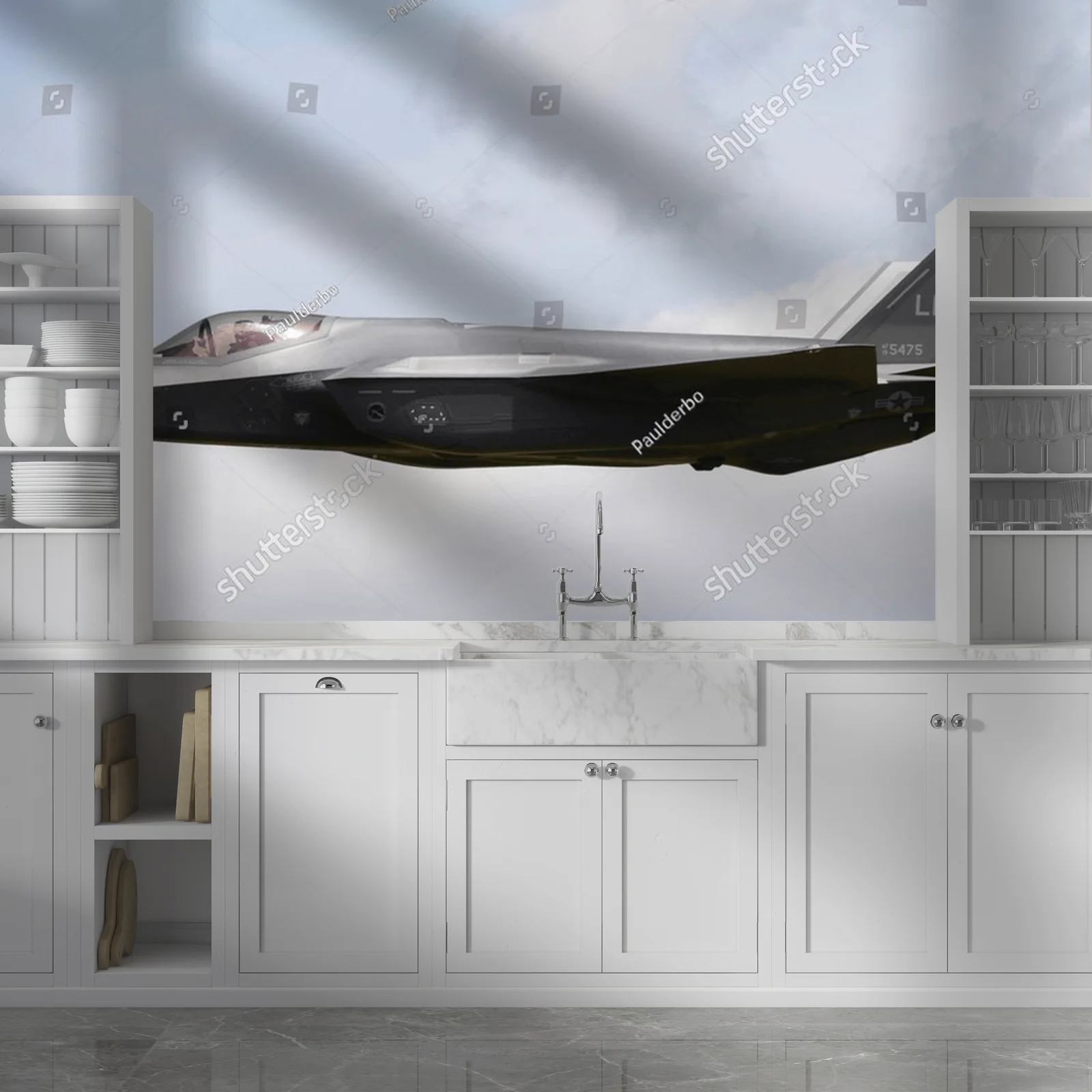 Futurystyczny F-35 w majestatycznym locie