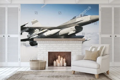 Dynamiczny lot F-16 w otchłani chmur