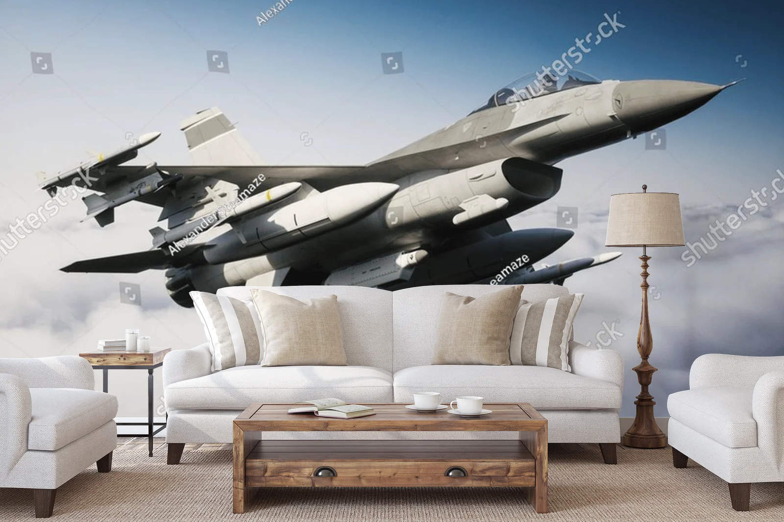 Dynamiczny lot F-16 w otchłani chmur