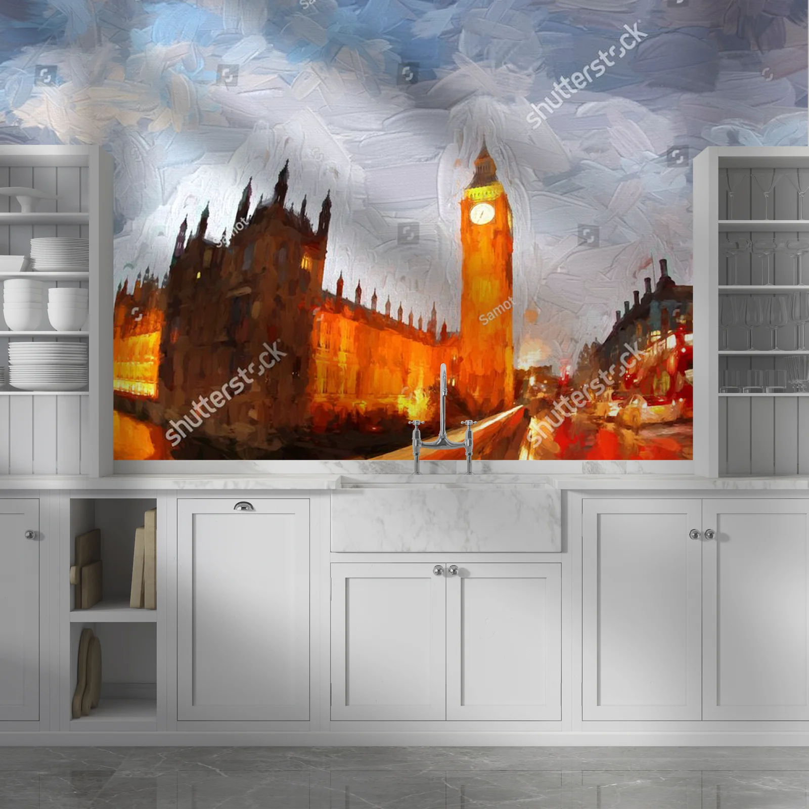 Ikoniczny Big Ben w stonowanych barwach Londynu