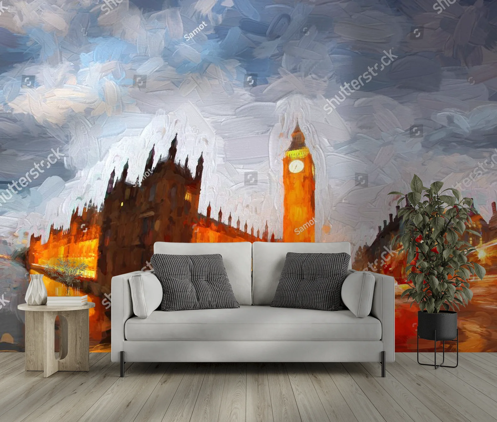 Ikoniczny Big Ben w stonowanych barwach Londynu
