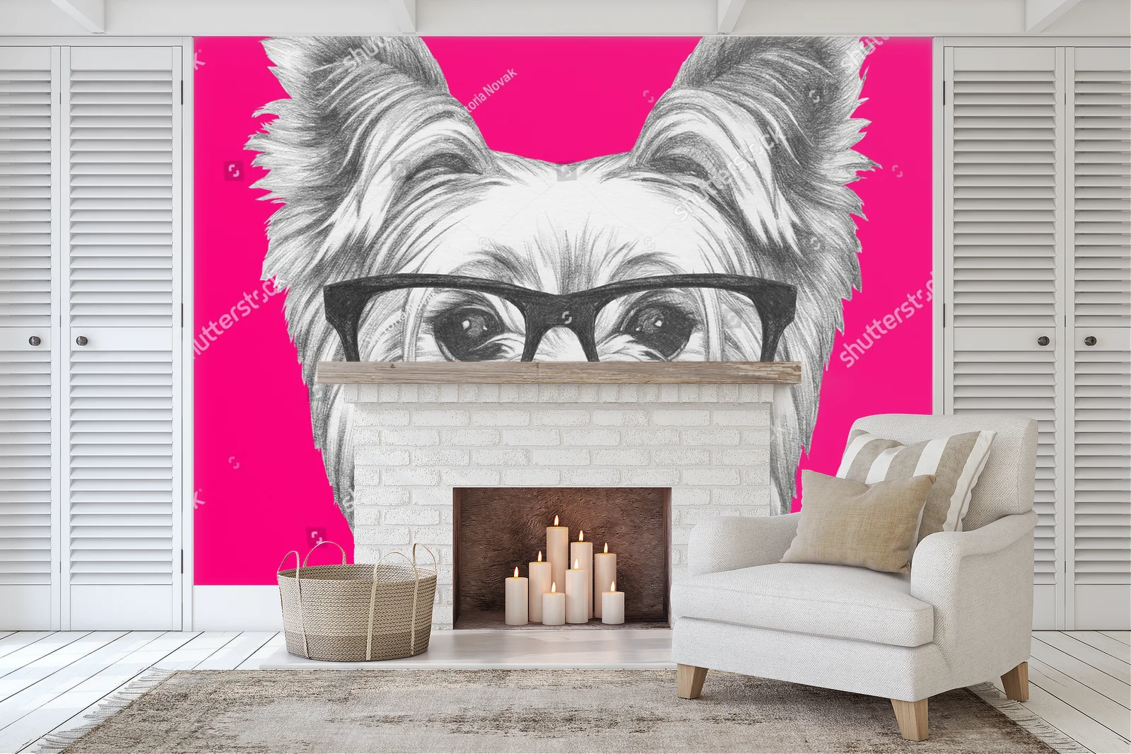 Uroczy Yorkshire Terrier w modnych okularach