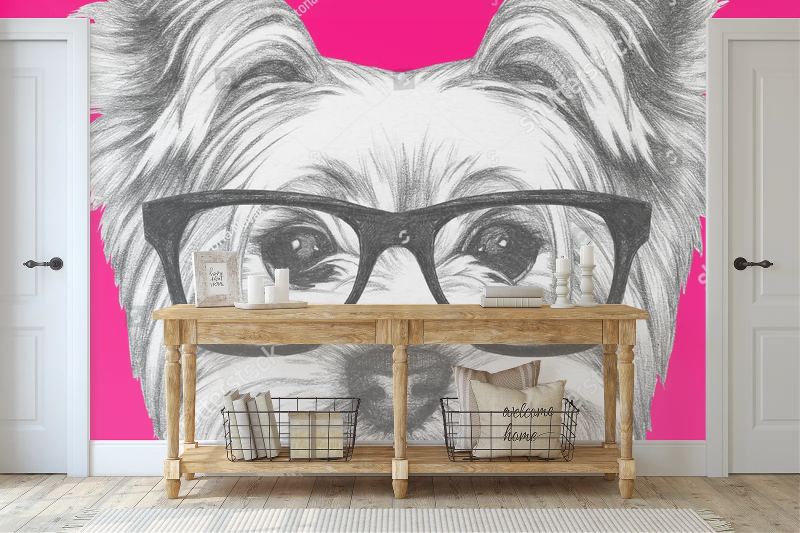 Uroczy Yorkshire Terrier w modnych okularach