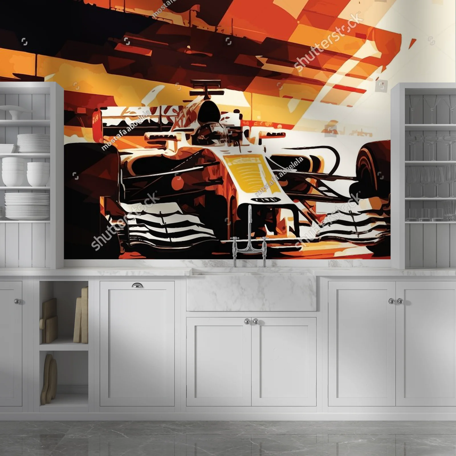 Racing Car w Ekspresyjnych Barwach Prędkości