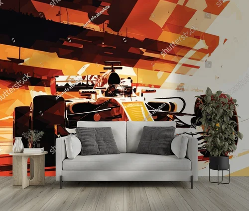 Racing Car w Ekspresyjnych Barwach Prędkości