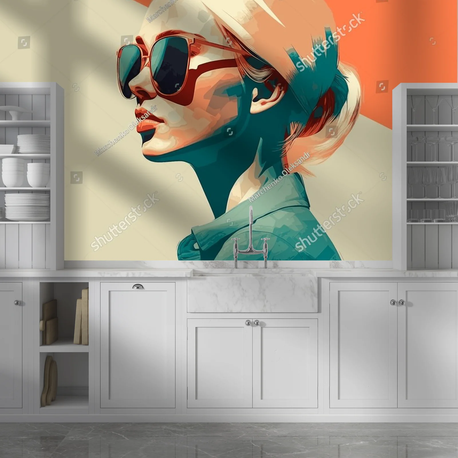 Stylowy portret w retro kolorach