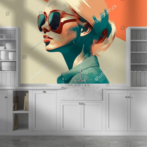 Stylowy portret w retro kolorach