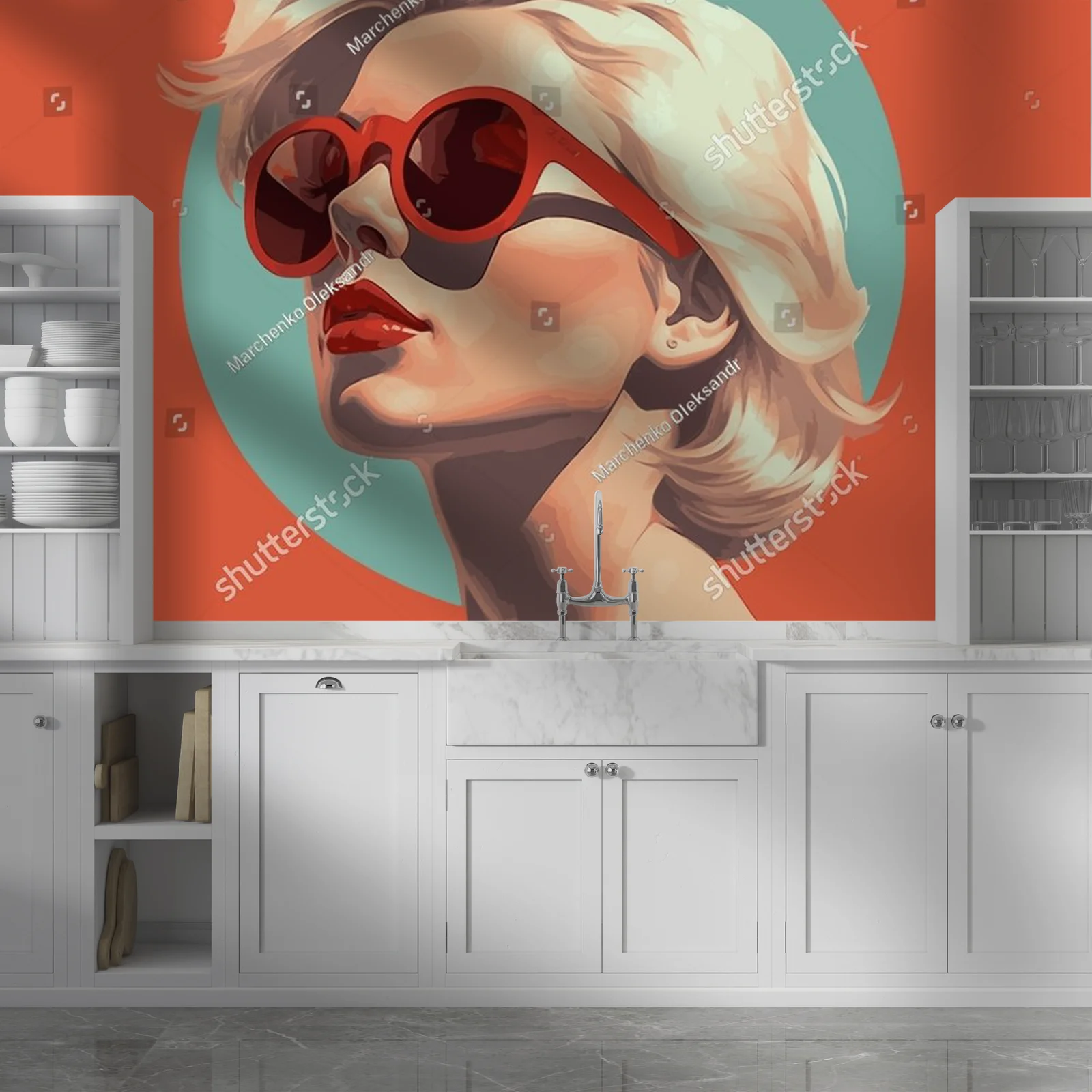 Młodzieżowy portret w retro stylu z modnym akcentem