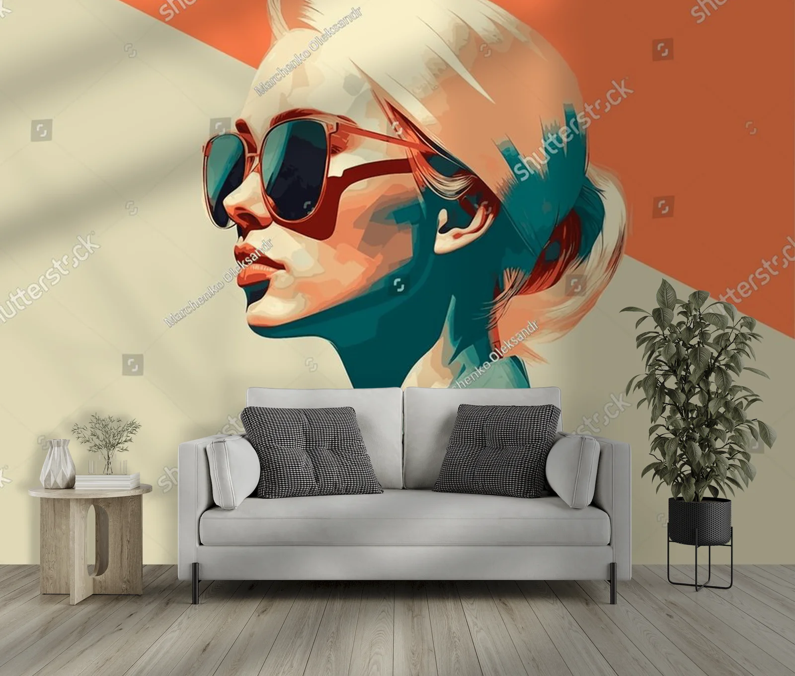 Stylowy portret w retro kolorach