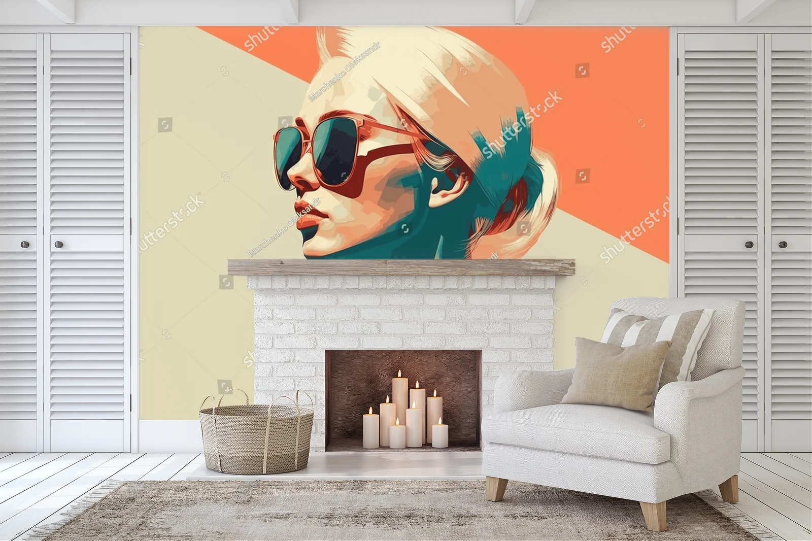 Stylowy portret w retro kolorach