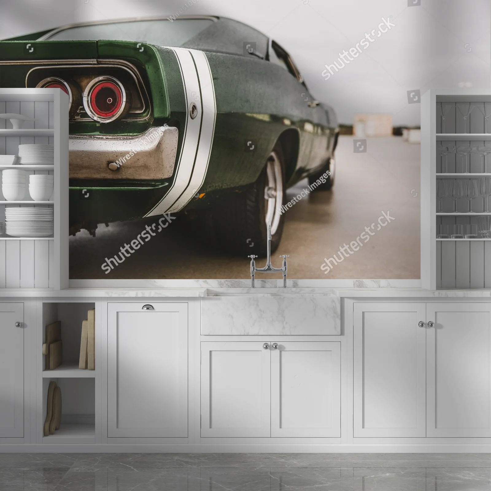 Muscle car w mrocznych odcieniach elegancji