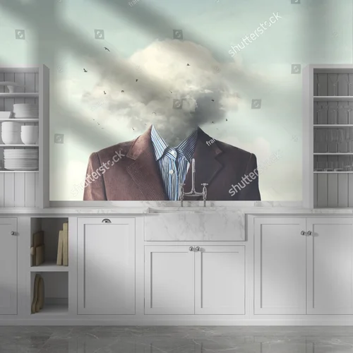 Zatracony w chmurach: surrealistyczna refleksja