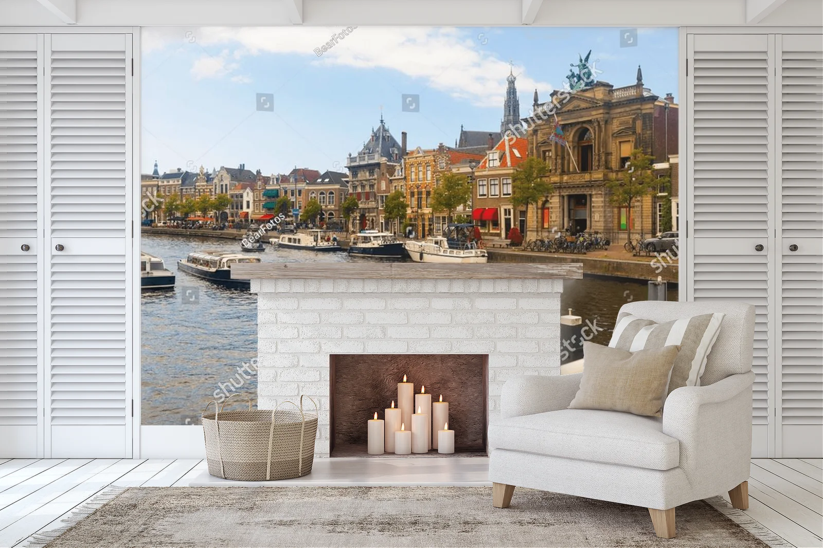 Urokliwe miasteczko Haarlem nad rzeką Spaarne