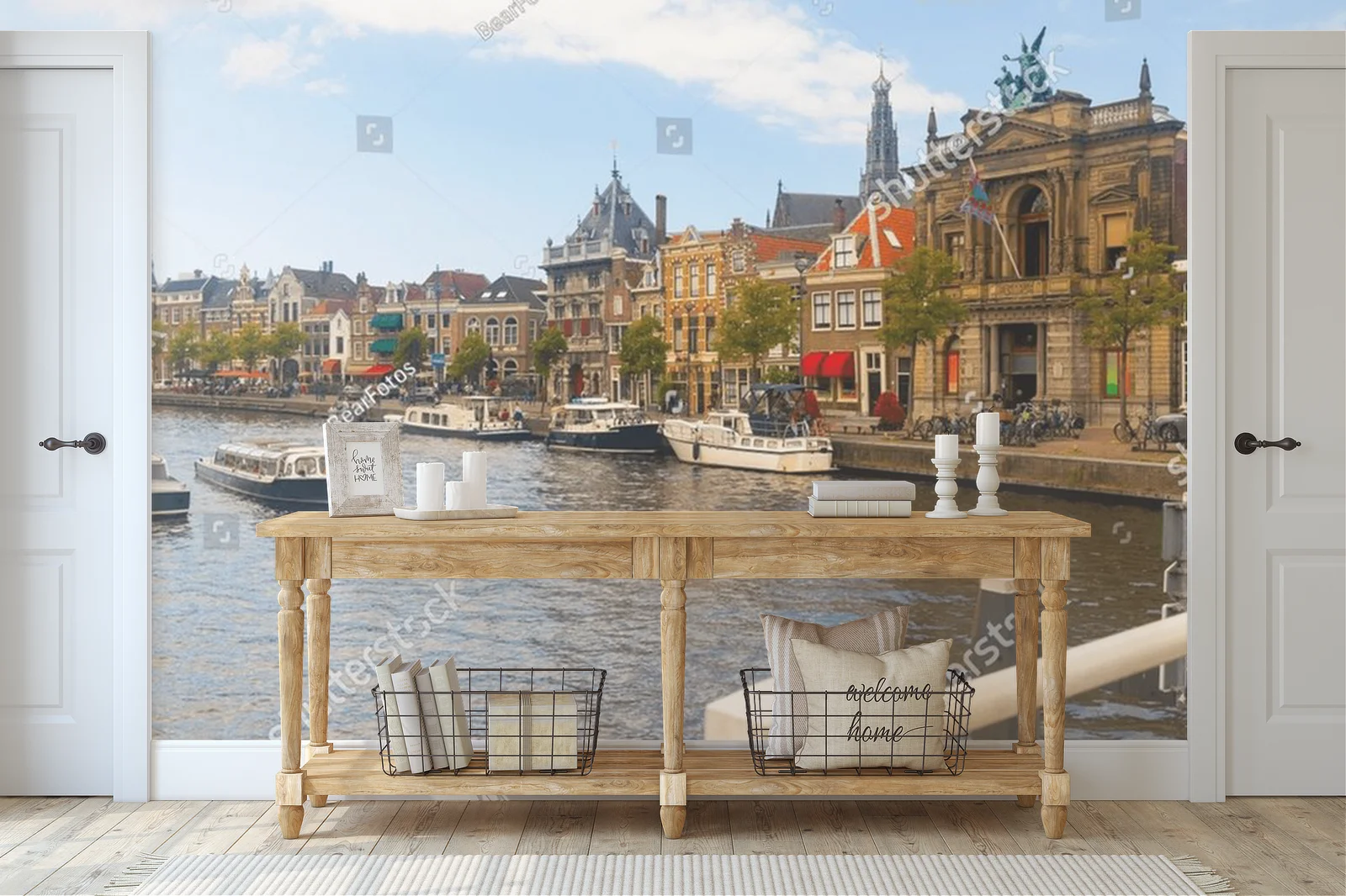 Urokliwe miasteczko Haarlem nad rzeką Spaarne