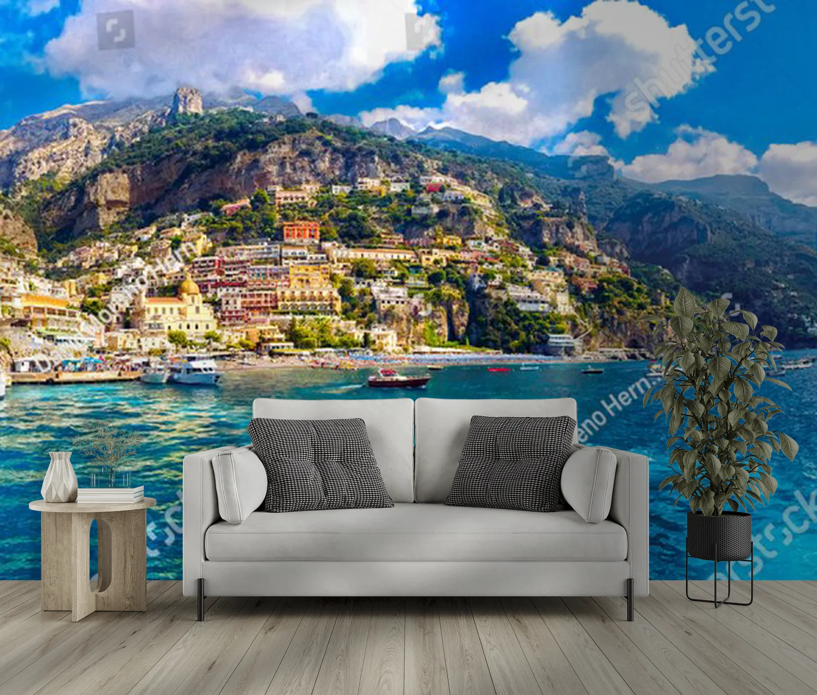 Urokliwa posiadłość na Amalfi w pastelowych tonach