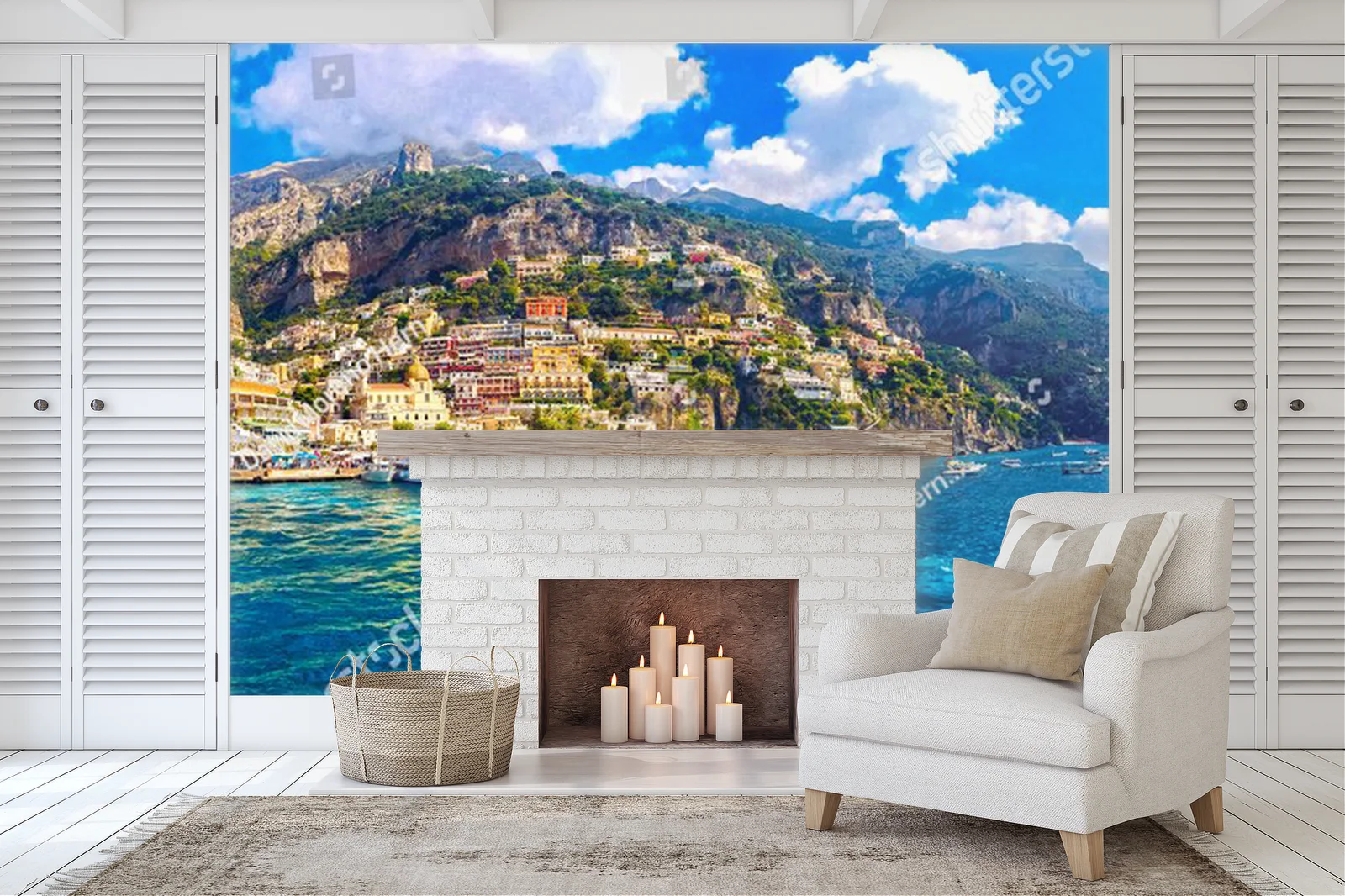 Urokliwa posiadłość na Amalfi w pastelowych tonach