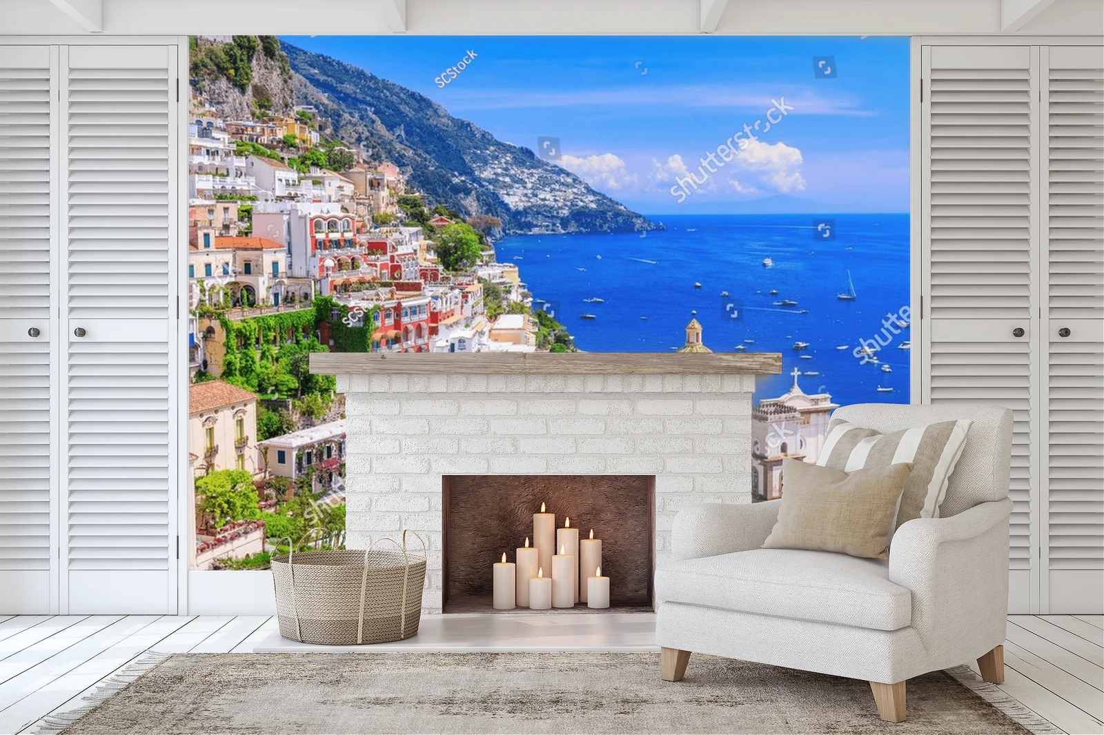Urokliwy widok na Positano z Amalfi