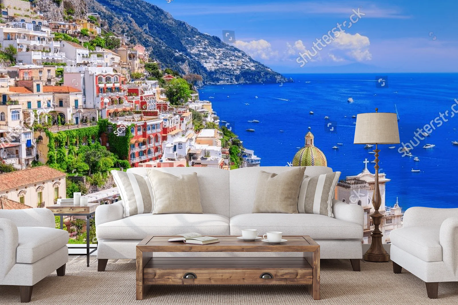 Urokliwy widok na Positano z Amalfi