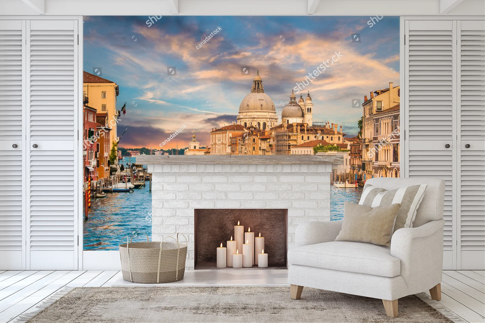 Romantyczny zachód słońca nad Canal Grande