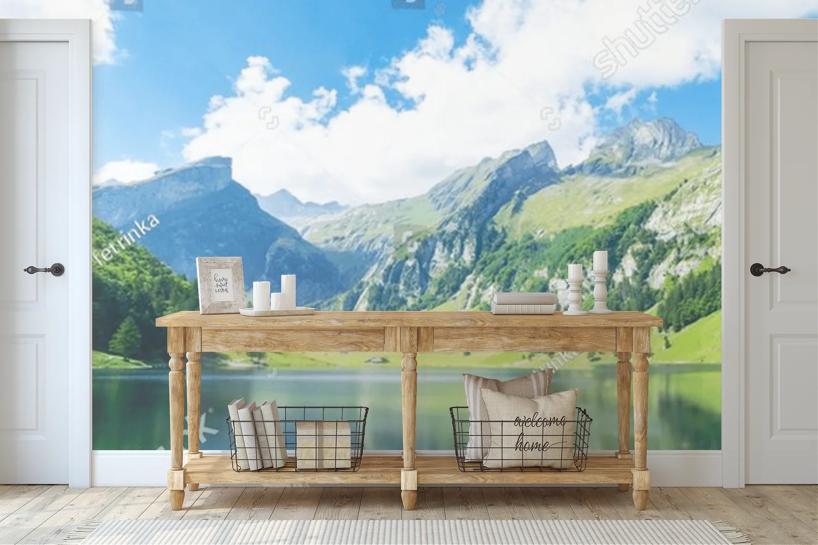 Alpejska panorama: Jezioro i majestatyczne góry