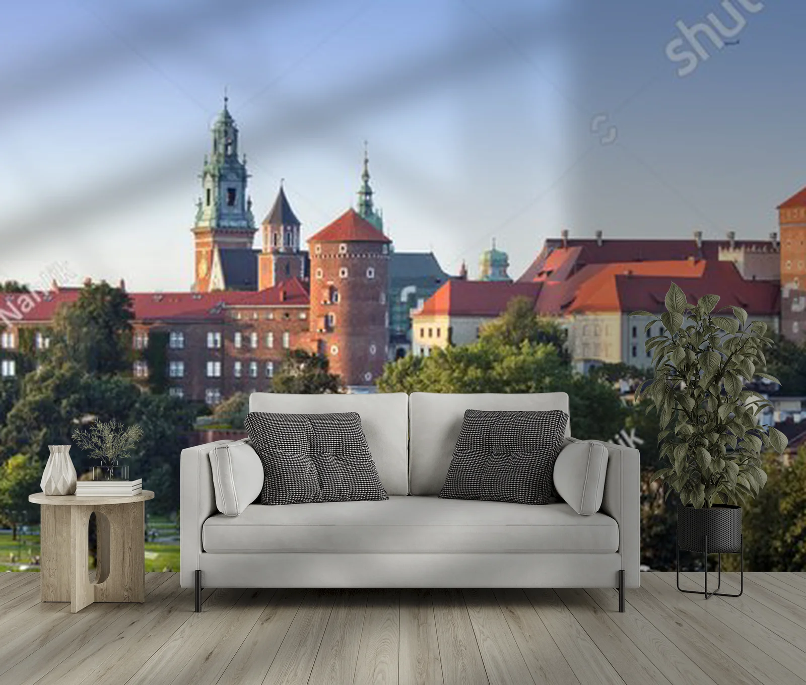 Krakowska panorama Wawelu w stonowanych barwach