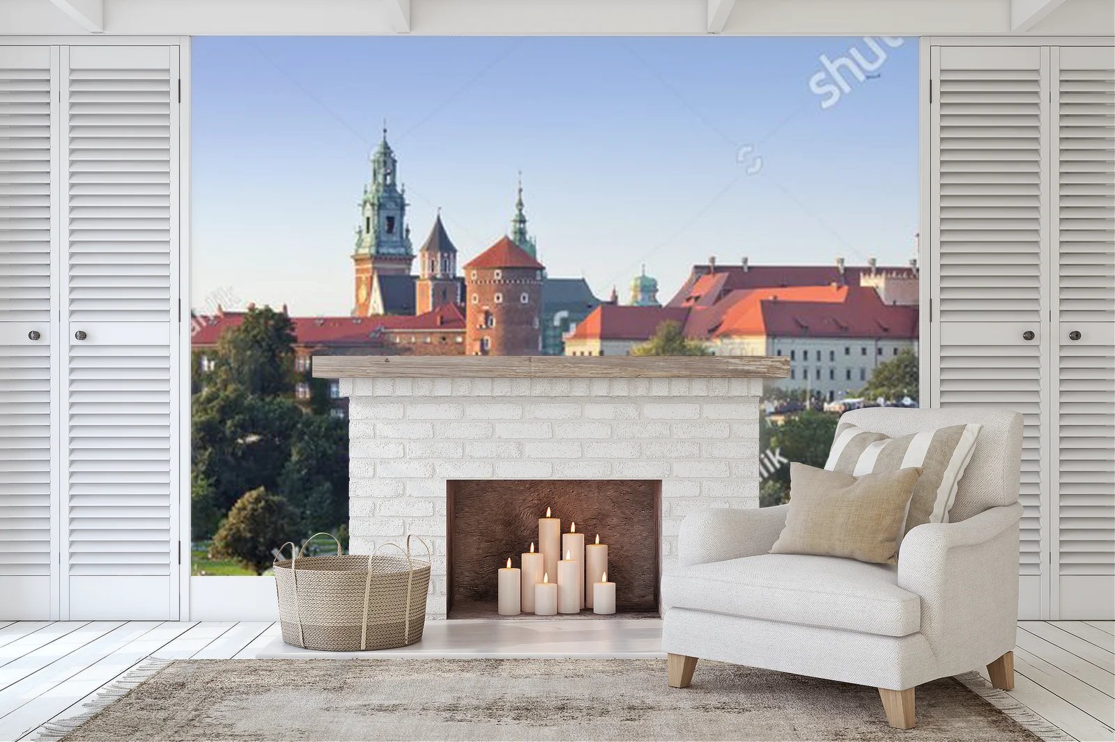 Krakowska panorama Wawelu w stonowanych barwach
