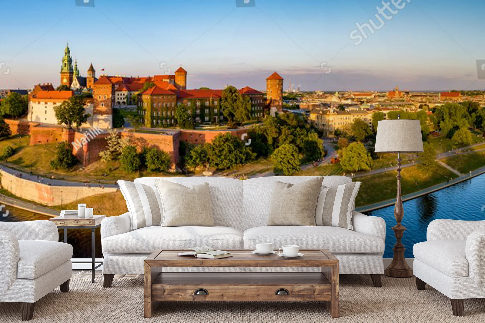 Krakowska panorama w kolorach zachodu słońca