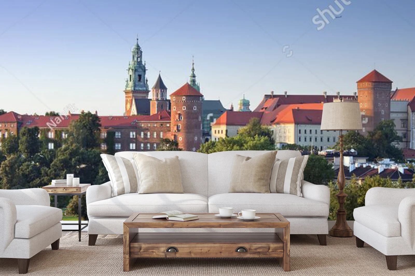 Krakowska panorama Wawelu w stonowanych barwach