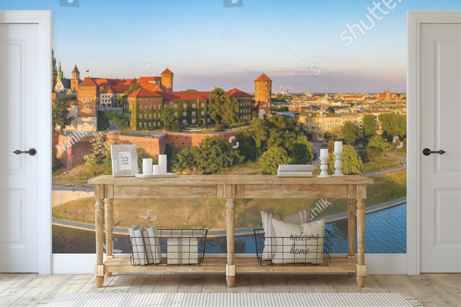 Krakowska panorama w kolorach zachodu słońca