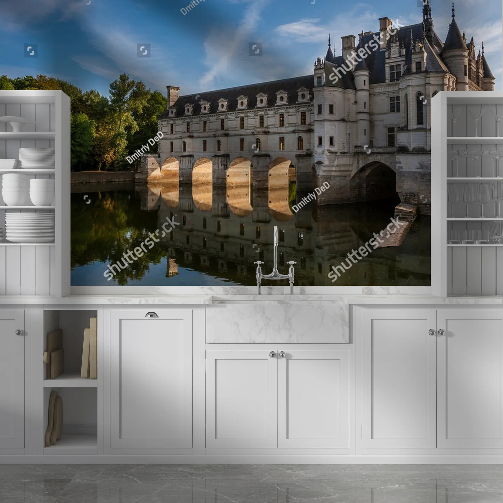 Czarujący Château de Chenonceau nad rzeką