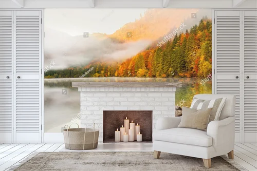 Misty Autumn Escape by the Alpine Lake