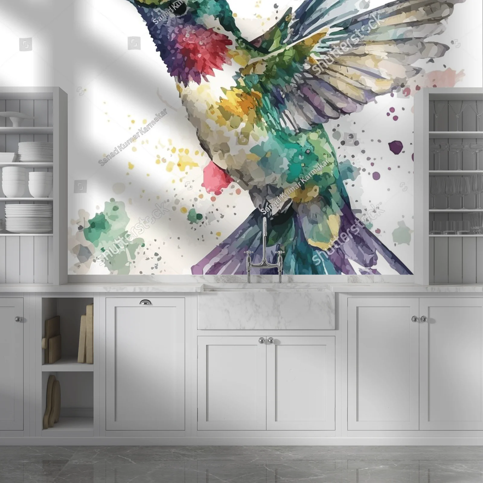 Ożywiające kolibry w pasteli natury