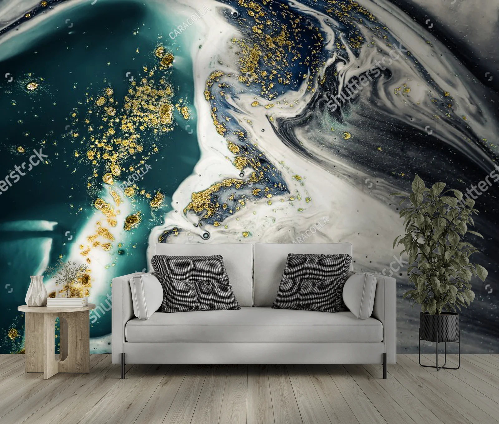 Fantazje oceanu w metalicznych odcieniach